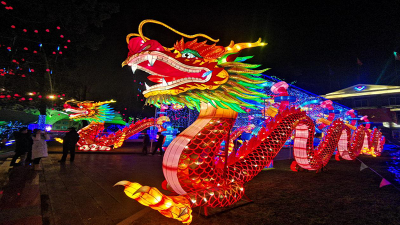 王勁董事長大年三十晚親臨燈會現(xiàn)場送祝福