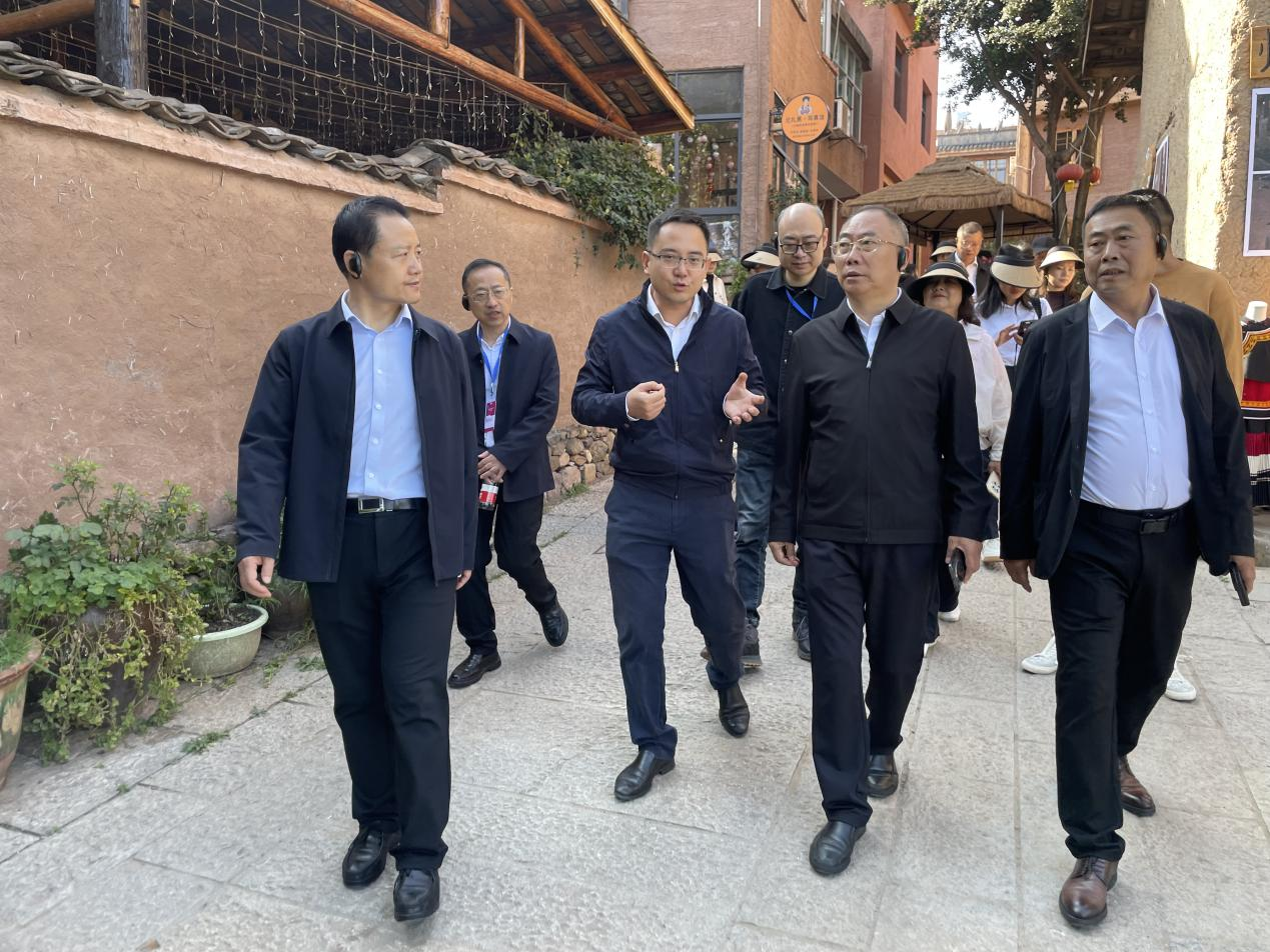 全省文化旅游融合示范項目工作總結(jié)交流會代表團考察學(xué)習(xí)大石板項目(圖4)