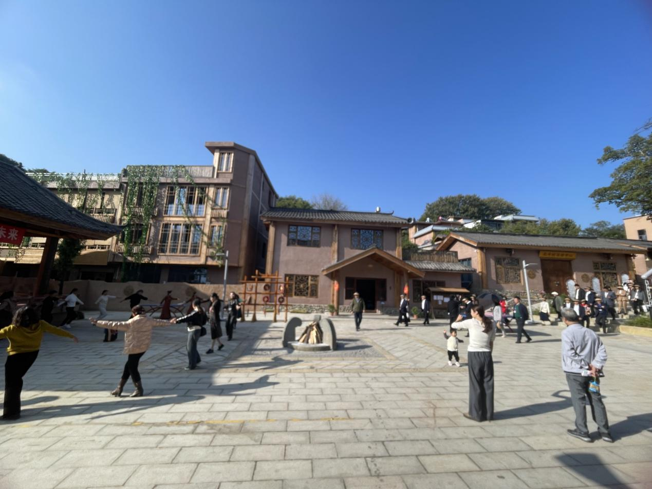 全省文化旅游融合示范項目工作總結(jié)交流會代表團考察學(xué)習(xí)大石板項目(圖6)